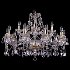 Подвесная люстра bohemia ivele crystal 1413 1413-10-5-300-g-leafs